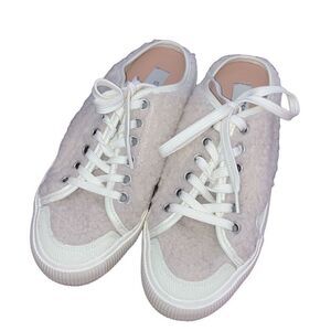 Steven New York Size 5 Kalia White Sherpa Slip On Sneakers Shoes Casual Fashion